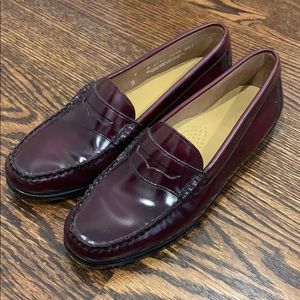 Wine coloured loafers